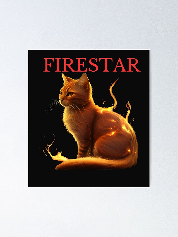 Firestar Warriors Headshot Sticker for Cat Lovers & Warrior Cats