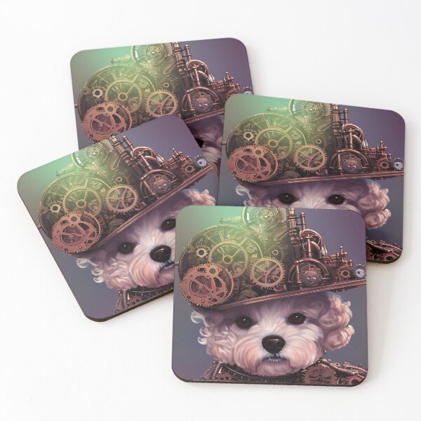 Item preview, Clockwork Bichon Frisse - An Intricately Designed Steampunk Bichon Frisse Dog - AI Generated designed and sold by Mechanical-Artt.