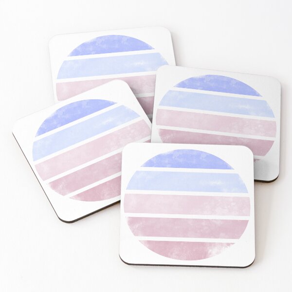 Item preview, Retro Vintage Blue and Pink Sunset designed and sold by KatsCanvas.