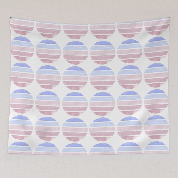 Item preview, Retro Vintage Blue and Pink Sunset designed and sold by KatsCanvas.
