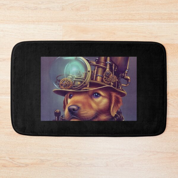 Item preview, Clockwork Golden Retriever - An Intricately Designed Steampunk Golden Retriever Dog - AI Generated designed and sold by Mechanical-Artt.