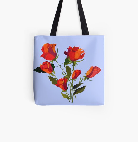 Red roses All Over Print Tote Bag