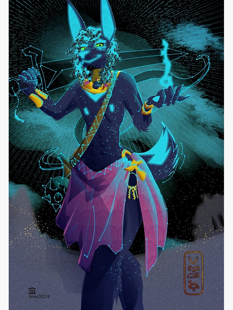 Thumbnail 3 of 3, Art Print, Wepwawet, Opener of the Ways designed and sold by egypturnash.