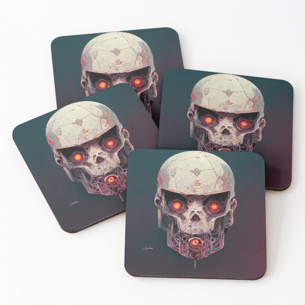 Item preview, Terminator Inspired Cyborg Skull designed and sold by ArtificialEye.
