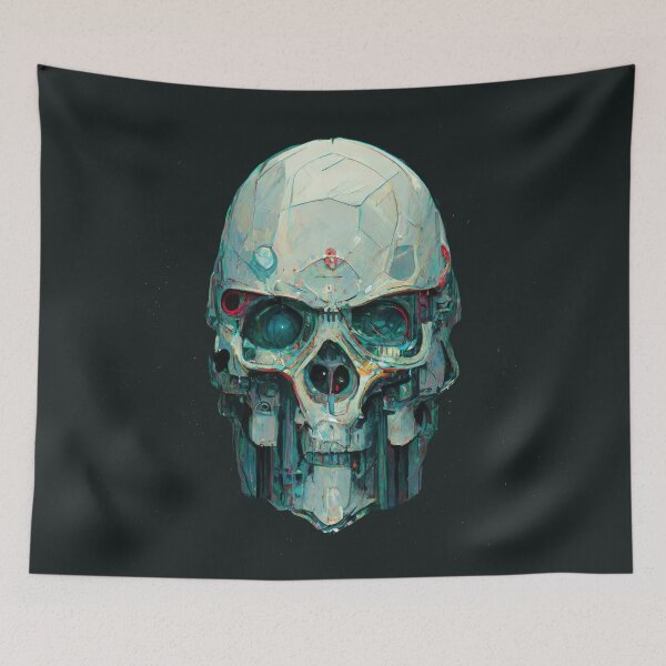 Item preview, Terminator Inspired Cyborg Skull designed and sold by ArtificialEye.