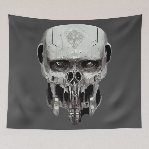 Item preview, Obsolete Terminator Inspired Cyborg Skull designed and sold by ArtificialEye.