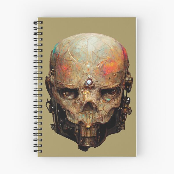 Item preview, Evil Steampunk Terminator Inspired Cyborg Skull designed and sold by ArtificialEye.