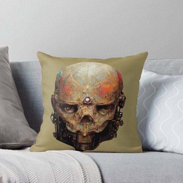 Item preview, Evil Steampunk Terminator Inspired Cyborg Skull designed and sold by ArtificialEye.