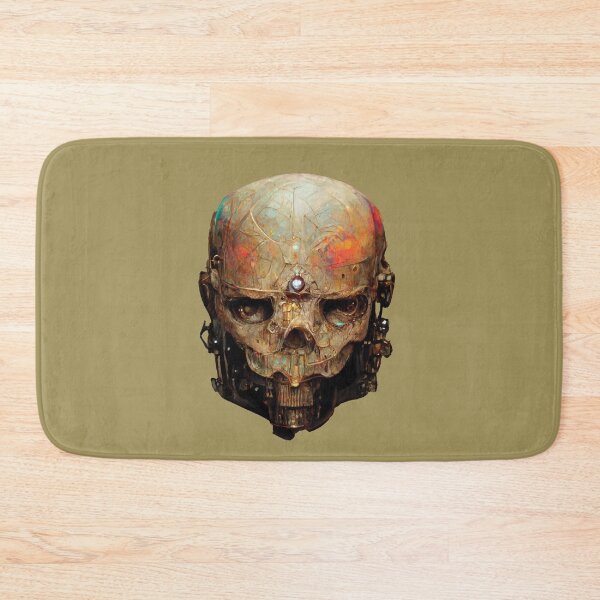 Item preview, Evil Steampunk Terminator Inspired Cyborg Skull designed and sold by ArtificialEye.
