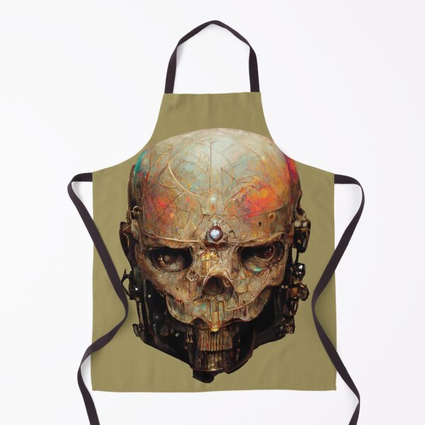 Item preview, Evil Steampunk Terminator Inspired Cyborg Skull designed and sold by ArtificialEye.
