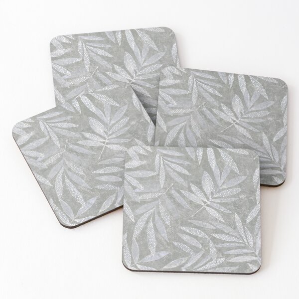 Item preview, Textured Leaves - Mid Grey designed and sold by Sarah Thorpe Designs .