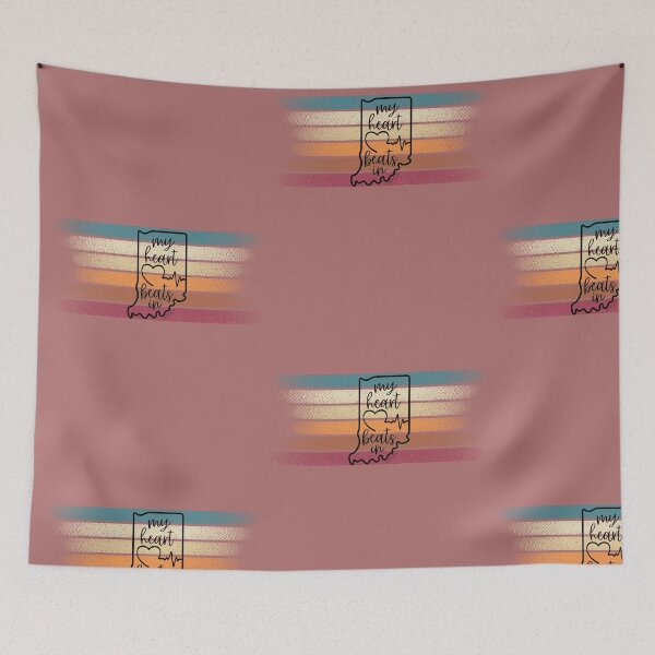 Item preview, My heart beats in Indiana designed and sold by HooYooTeeTees.