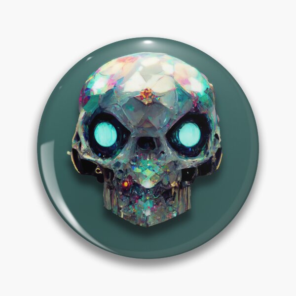 Item preview, Cyborg Skull Emerald Gem Evil (Terminator Inspired) designed and sold by ArtificialEye.