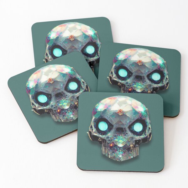 Item preview, Cyborg Skull Emerald Gem Evil (Terminator Inspired) designed and sold by ArtificialEye.