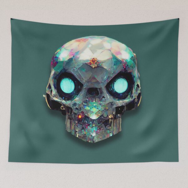 Item preview, Cyborg Skull Emerald Gem Evil (Terminator Inspired) designed and sold by ArtificialEye.