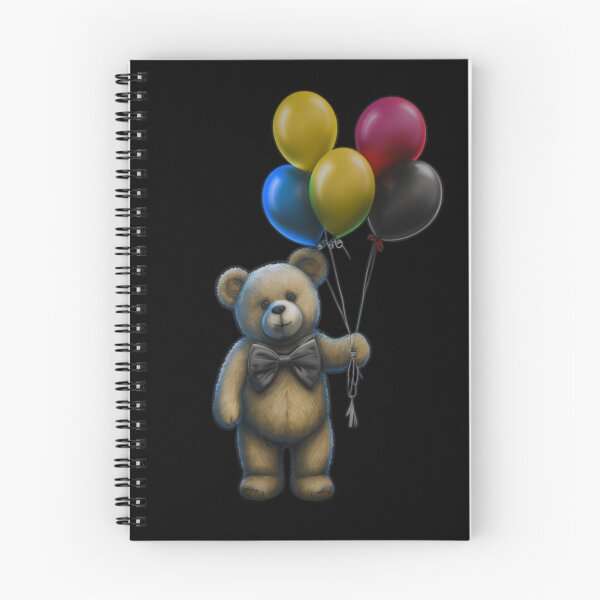 Item preview, Birthday bear holding balloons designed and sold by Ideallity.