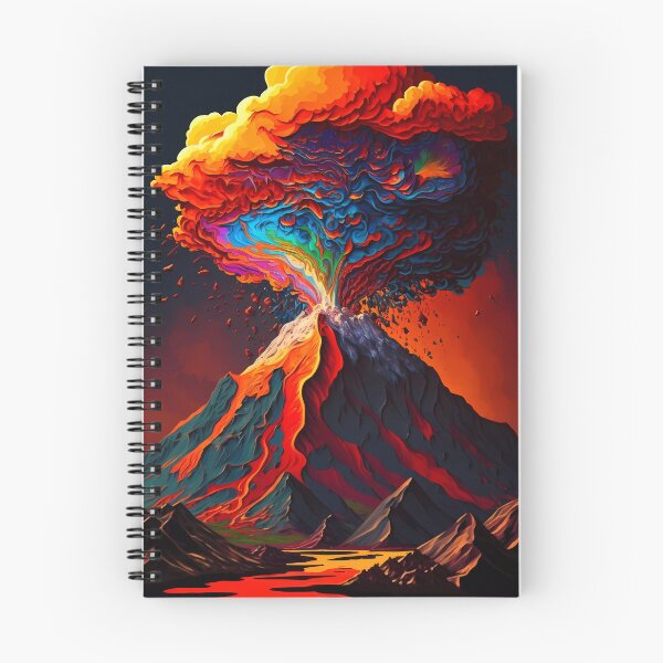 Artikelvorschau, Volcano Art Bunte psychedelische Gebirgseruptionskunst entworfen und verkauft von SportsStars.