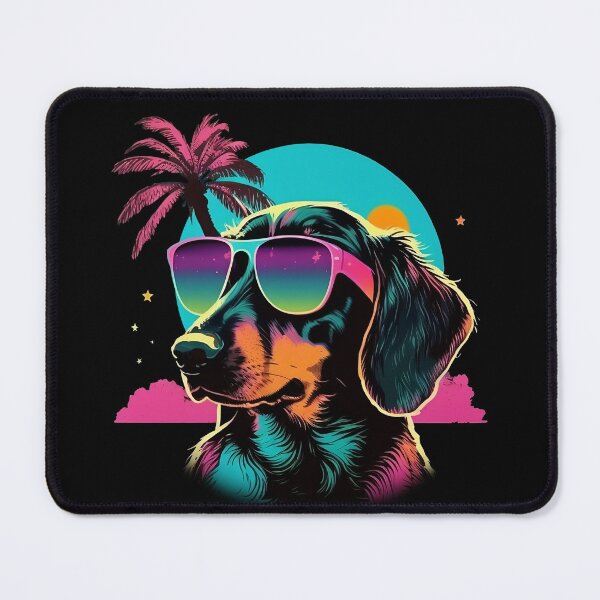 Item preview, Vaporwave Dachshund Wearing Shades designed and sold by Cnhert.