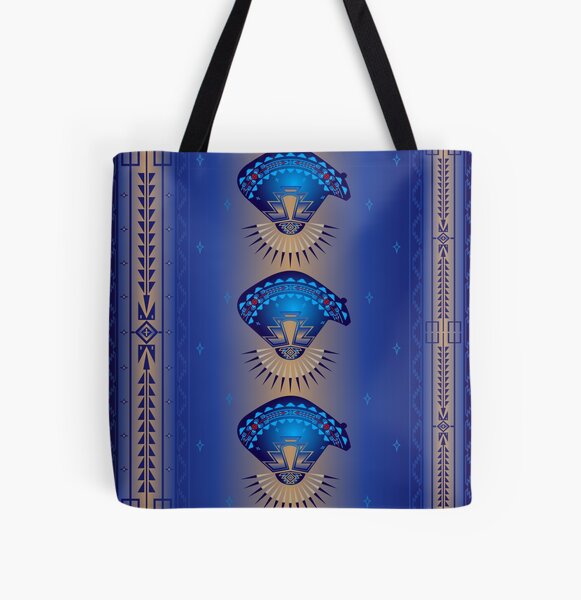 Bear Medicine Blue All Over Print Tote Bag