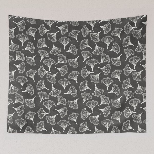 Item preview, Ginkgo Leaf - Dark Charcoal Grey designed and sold by Sarah Thorpe Designs .