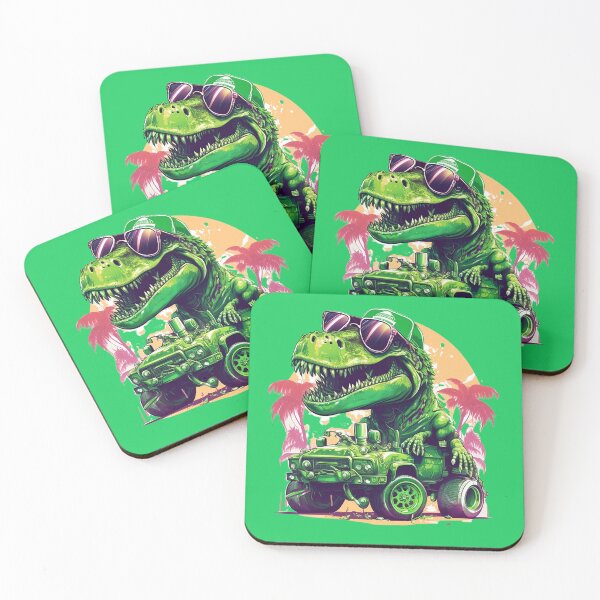 Aperçu de l'œuvre St Patricks Day Dinosaur Monster Truck Trex créée et vendue par Cheeeeky.