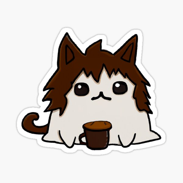 coffeecat love Sticker
