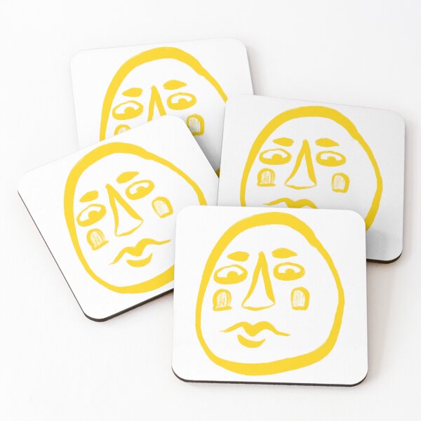 Item preview, Simple Abstract Face - Yellow designed and sold by haldoodles18.