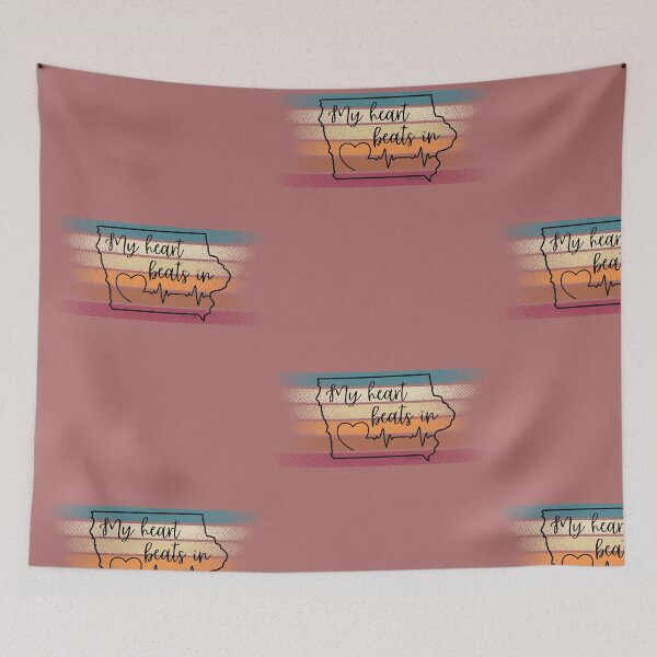 Item preview, My heart beats in Iowa designed and sold by HooYooTeeTees.