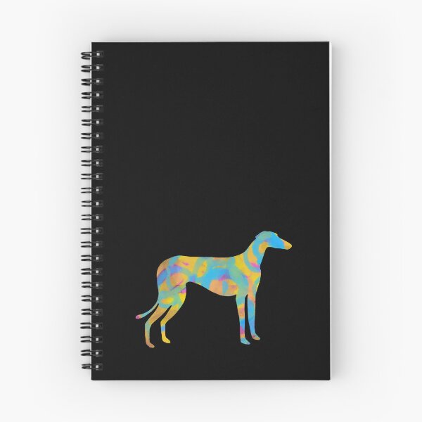 Artikelvorschau, Gelber blauer rosa und grüner Windhundhund entworfen und verkauft von IULIART.