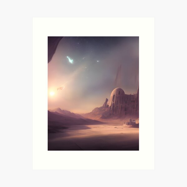 Item preview, Beautiful Alien World Fantasy Desert Landscape Cosmic Sky designed and sold by VersoShopping.