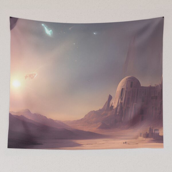 Item preview, Beautiful Alien World Fantasy Desert Landscape Cosmic Sky designed and sold by VersoShopping.