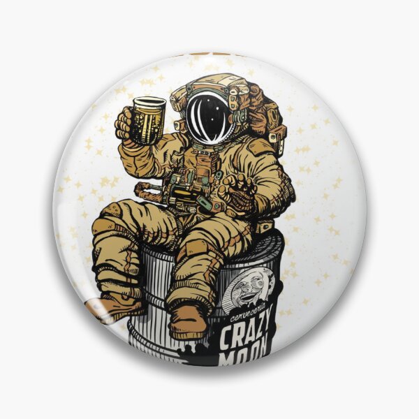 Item preview, Our cool Spaceman Chilling with Cold Crazy Moon Beer!  designed and sold by Lost-World-Shop.
