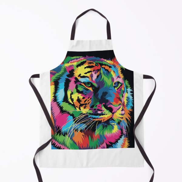 Aperçu de l'œuvre Animal Tigre Multicolore créée et vendue par Print-Online.