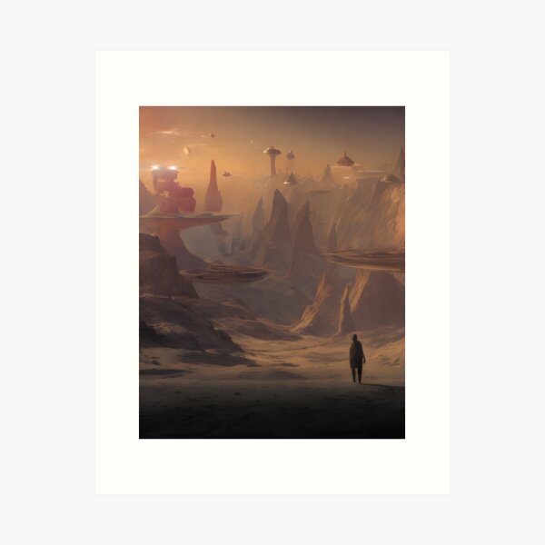 Item preview, Beautiful Alien World Fantasy Desert Landscape Cosmic Sky designed and sold by VersoShopping.