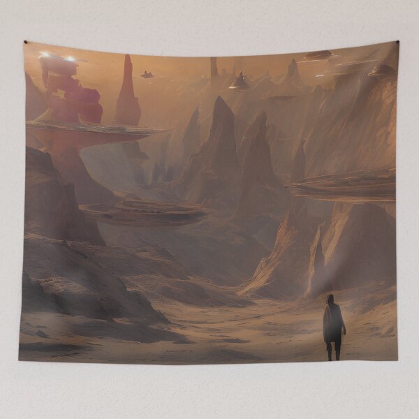 Item preview, Beautiful Alien World Fantasy Desert Landscape Cosmic Sky designed and sold by VersoShopping.