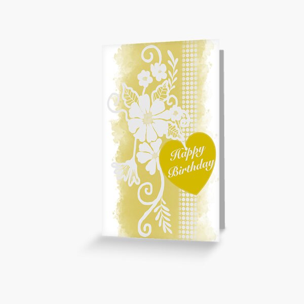 Item preview, Happy birthday-yellow  designed and sold by MandiArtist.