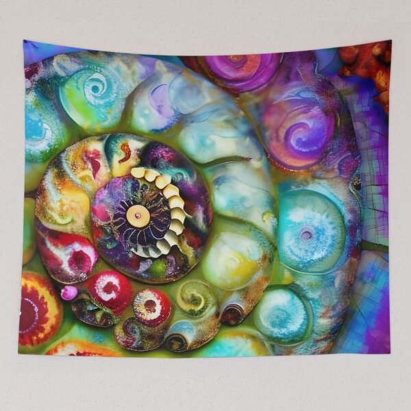 Item preview, Nautilus Art colorful painterly abstract designed and sold by Glimmersmith.