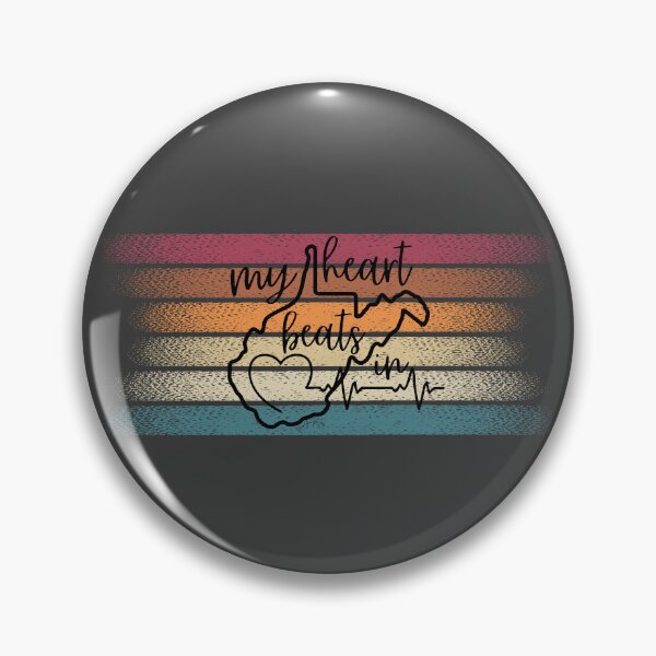 Item preview, My heart beats in West Virginia designed and sold by HooYooTeeTees.