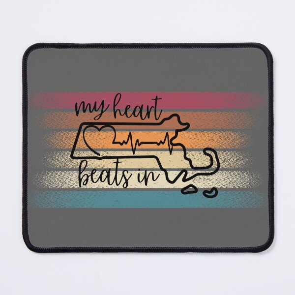 Item preview, My heart beats in Massachusetts designed and sold by HooYooTeeTees.
