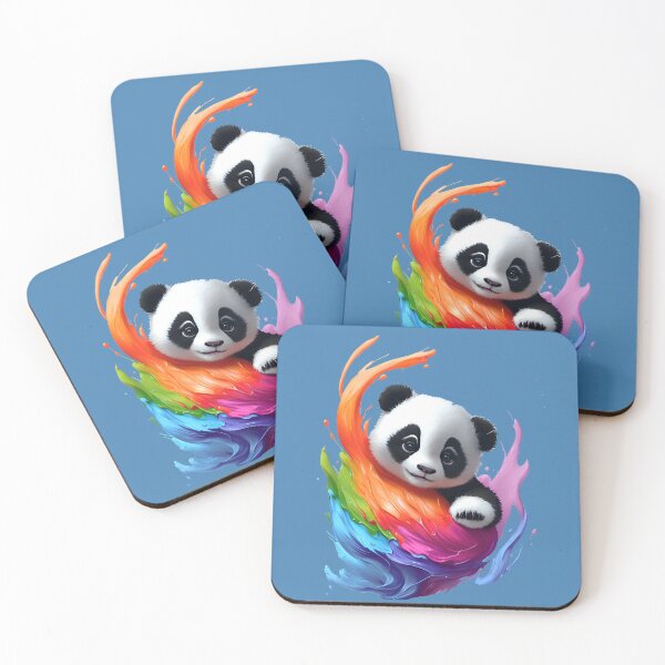 Item preview, cute and adorable panda cub Colorful playful designed and sold by muhamuha.