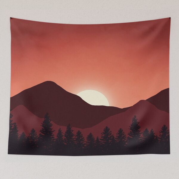 Item preview, Mountainside sunset designed and sold by mia-alice85.