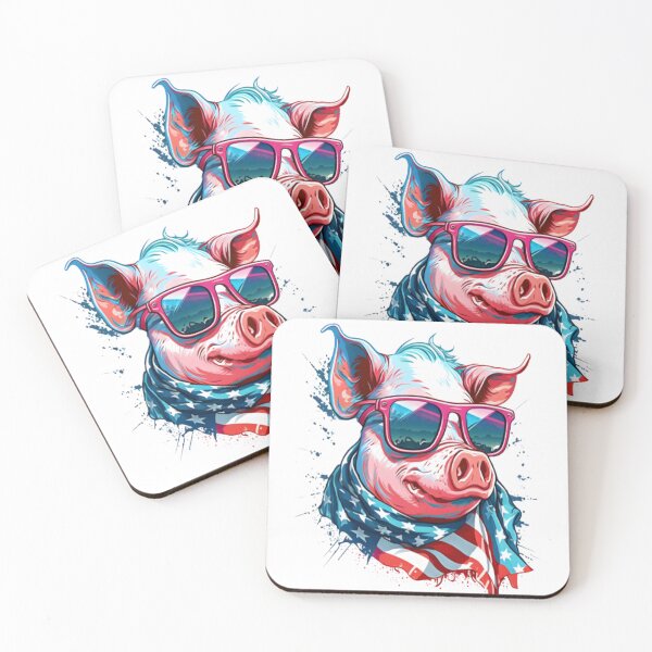 Item preview,  Pig Bubblegum Bandana,Funny 4th of July designed and sold by Fresh Clothes.