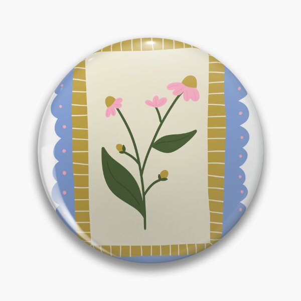 Aperçu de l'œuvre Cadre floral festonné créée et vendue par Heather Clauson.