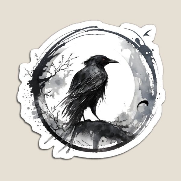 Item preview, Crow with Red Eyes designed and sold by CalyCollab.