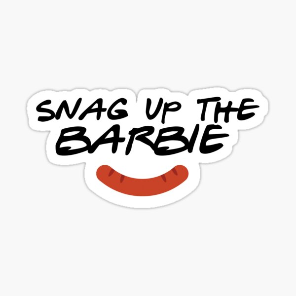 "Australian Slang Snag up the barbie" Sticker for Sale by amitd27