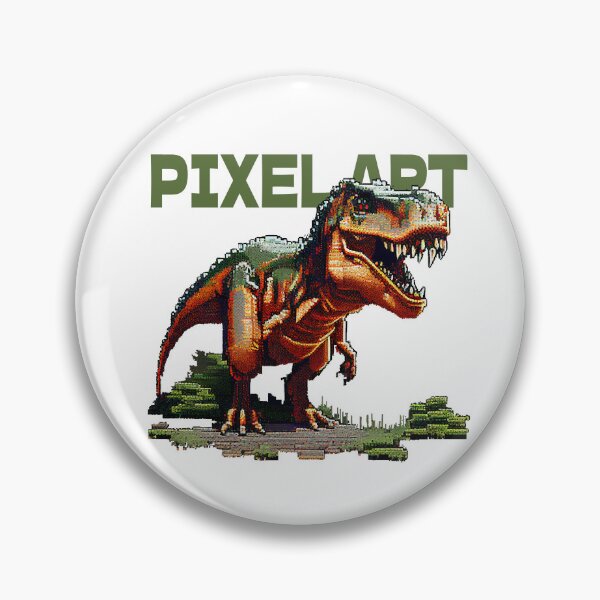 Item preview, Pixel Art dinosaur with funny cute decorative dinosaur for dinosaur lovers designed and sold by RSDESIGNSteam.
