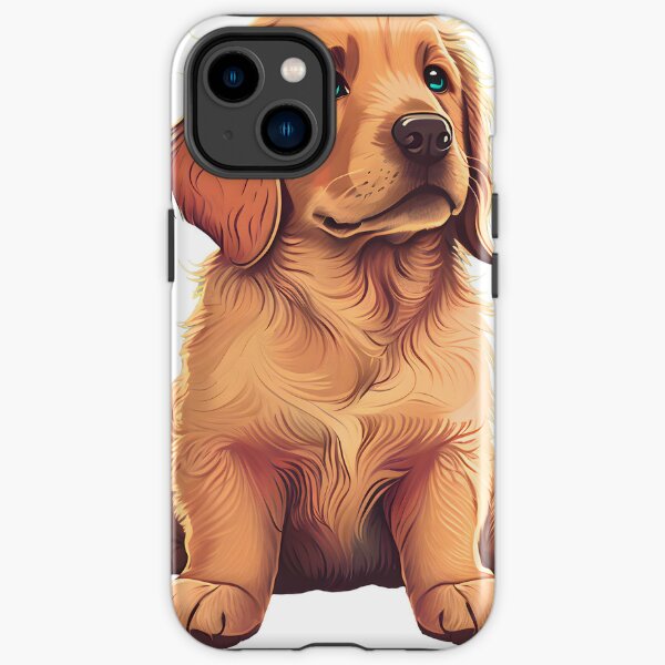 Cute Golden Retriever iPhone Tough Case