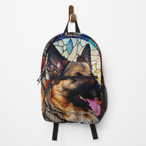 Item preview, German Shepherd dog in stained glass window 002 designed and sold by Viinde.