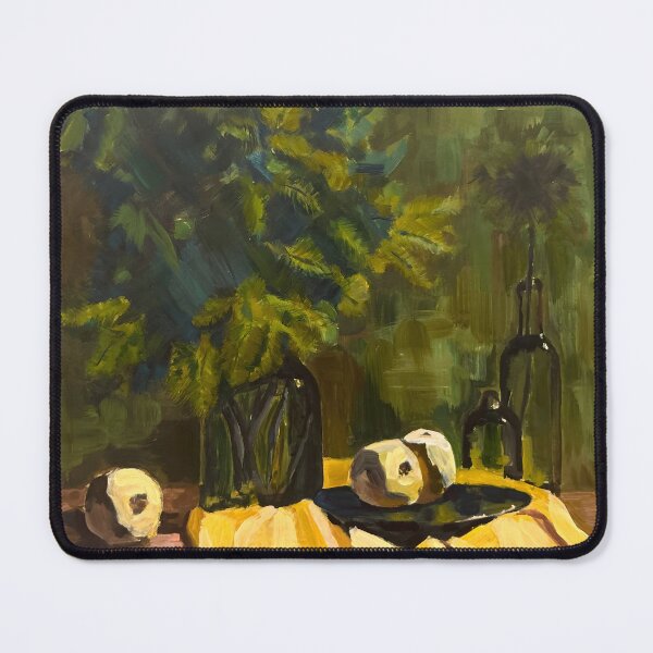 Item preview, Still life painting "greens and yellows" designed and sold by ThatTrantGuy.