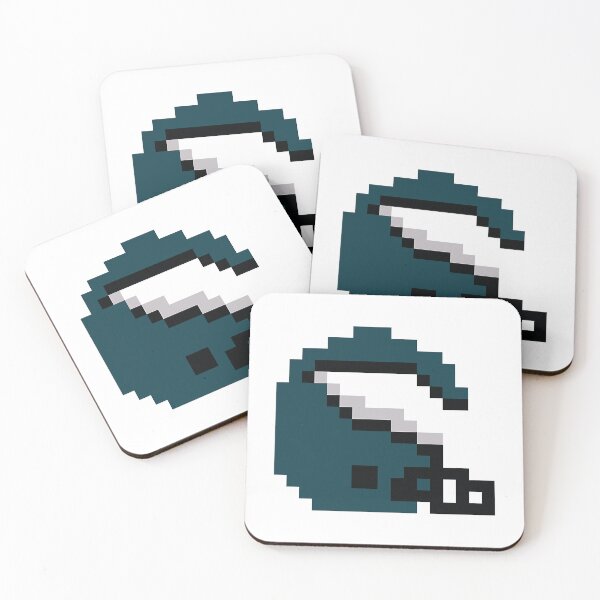 Aperçu de l'œuvre Casque 8 bits des Eagles de Philadelphie créée et vendue par 888digitalar.
